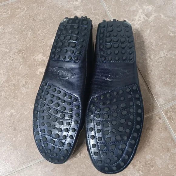 Tod’s Navy Blue Leather "Gommino" Driving Loafers Wo.37.5 (US 7.5) - Picture 9 of 10